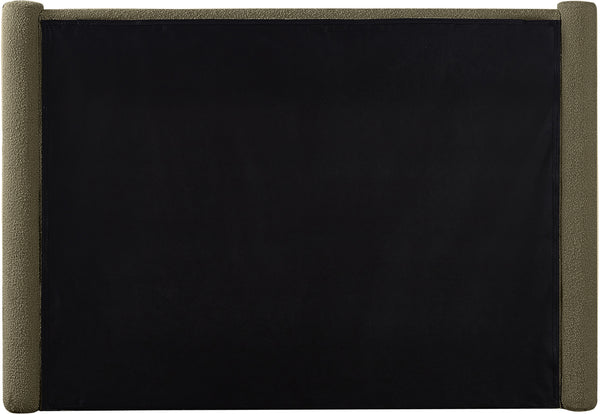 Elias Olive Green Boucle Fabric King Bed B1299Olive-K Meridian Furniture