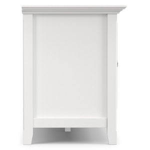 English Elm Amherst Solid Wood Media Stand with Crown Edge Detail and Tapered Legs for Living Rooms B136P158361