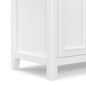 English Elm Amherst Solid Wood Media Stand with Crown Edge Detail and Tapered Legs for Living Rooms B136P158361