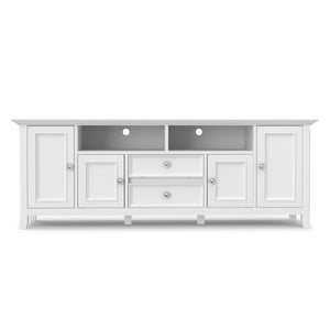 English Elm Amherst Solid Wood Media Stand with Crown Edge Detail and Tapered Legs for Living Rooms B136P158361