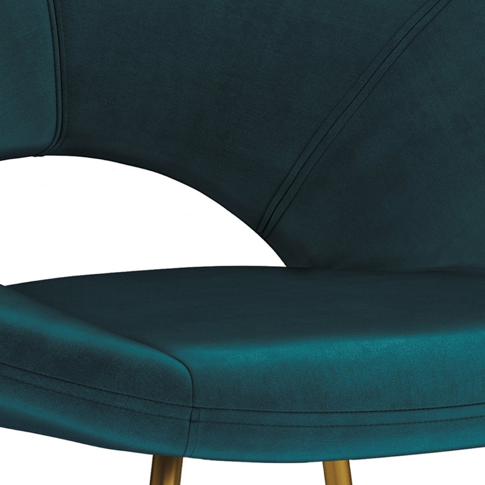 English Elm Barrett Velvet Accent Chair with Gold Base for Living Room or Bedroom Decor B136P158470