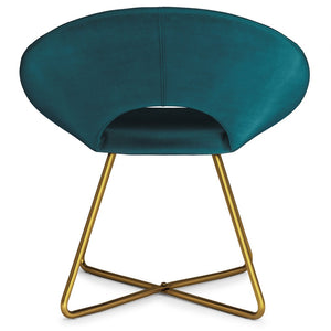 English Elm Barrett Velvet Accent Chair with Gold Base for Living Room or Bedroom Decor B136P158470