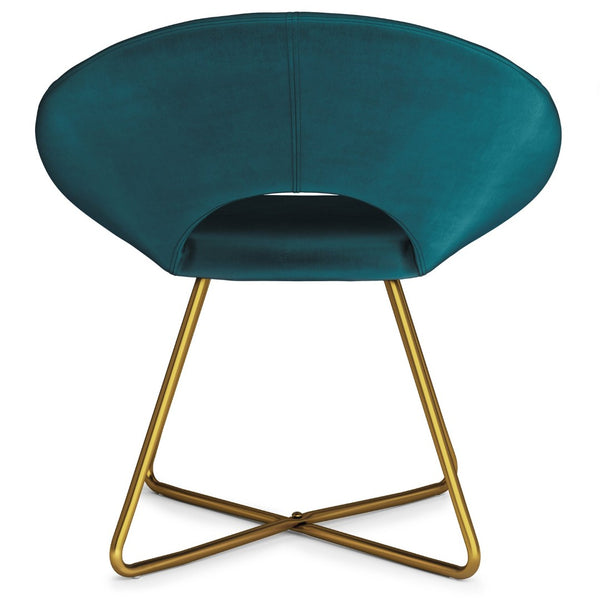 English Elm Barrett Velvet Accent Chair with Gold Base for Living Room or Bedroom Decor B136P158470