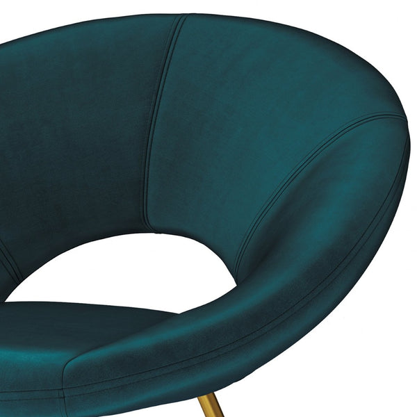 English Elm Barrett Velvet Accent Chair with Gold Base for Living Room or Bedroom Decor B136P158470