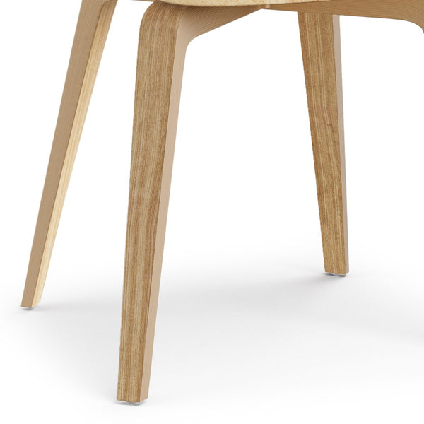 English Elm Lowell Bentwood Dining Chair Mid-century Linen Upholstered Seat for Modern Homes B136P158842