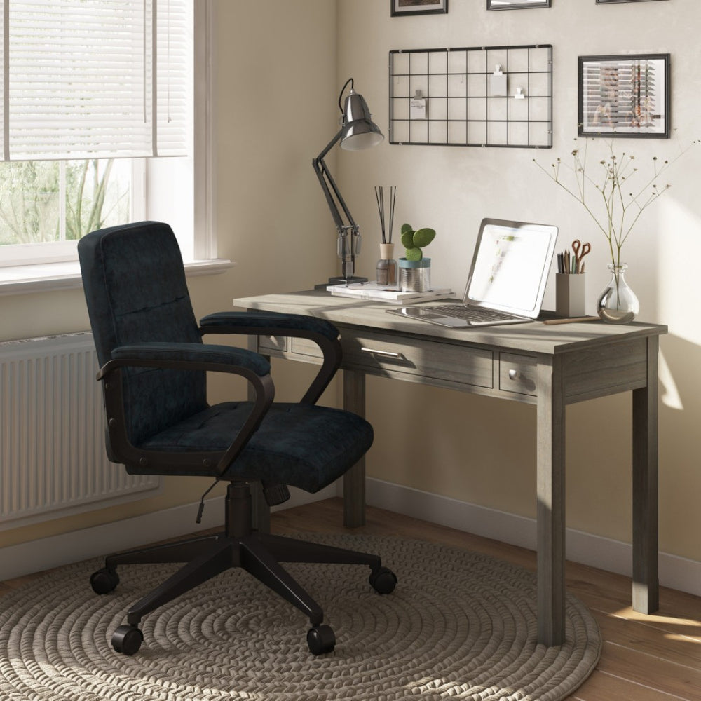 English Elm Brewer Tufted Faux Leather Swivel Chair with Adjustable Height for Home Office B136P159014