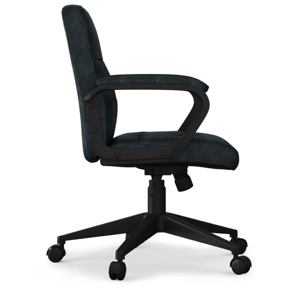 English Elm Brewer Tufted Faux Leather Swivel Chair with Adjustable Height for Home Office B136P159014
