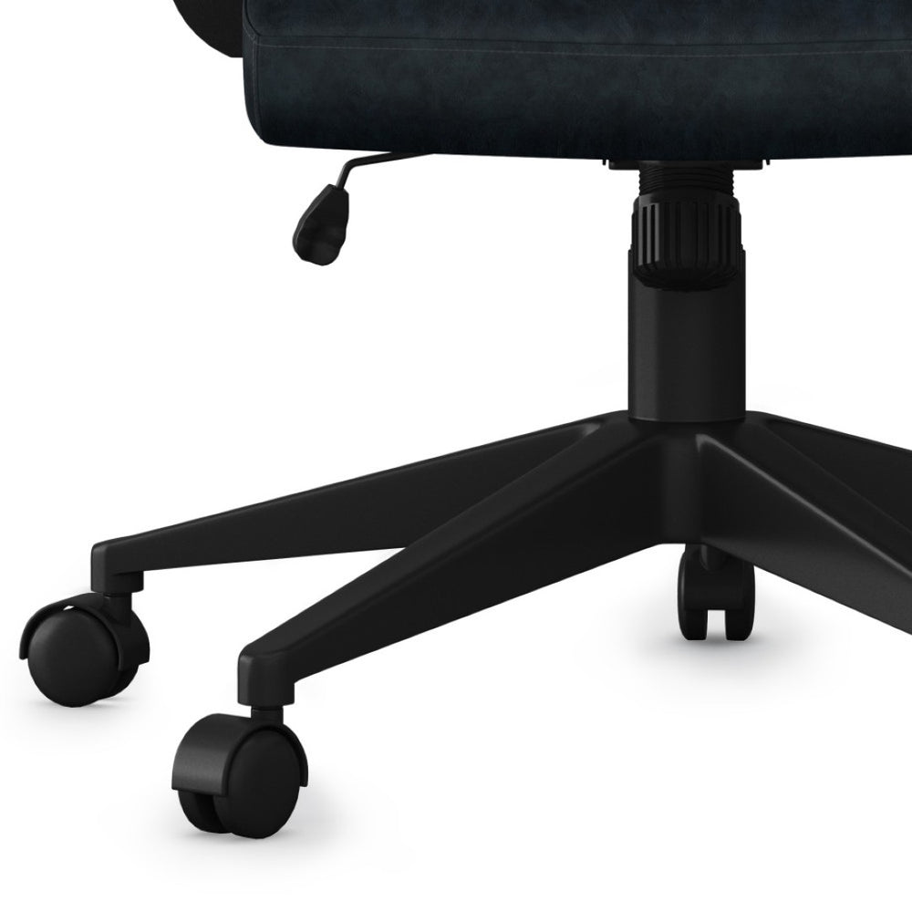 English Elm Brewer Tufted Faux Leather Swivel Chair with Adjustable Height for Home Office B136P159014