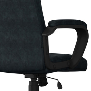 English Elm Brewer Tufted Faux Leather Swivel Chair with Adjustable Height for Home Office B136P159014