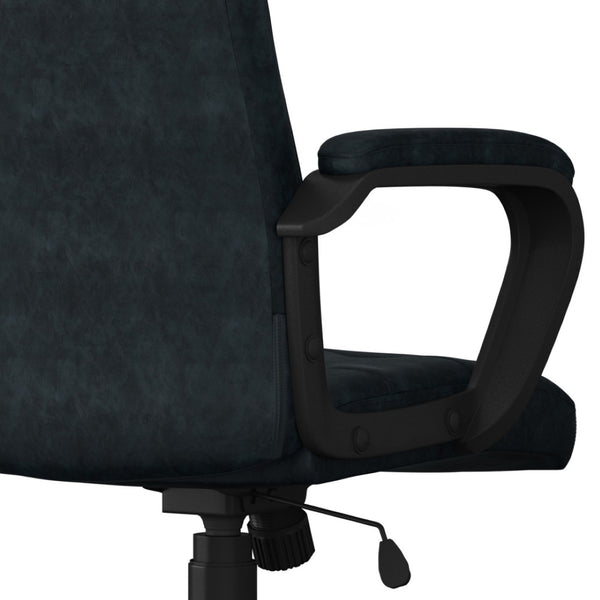 English Elm Brewer Tufted Faux Leather Swivel Chair with Adjustable Height for Home Office B136P159014