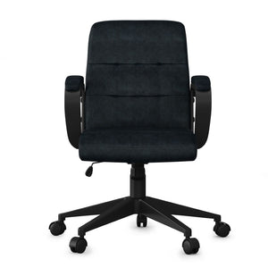English Elm Brewer Tufted Faux Leather Swivel Chair with Adjustable Height for Home Office B136P159014
