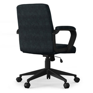 English Elm Brewer Tufted Faux Leather Swivel Chair with Adjustable Height for Home Office B136P159014