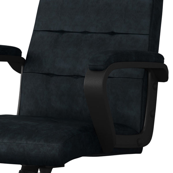 English Elm Brewer Tufted Faux Leather Swivel Chair with Adjustable Height for Home Office B136P159014