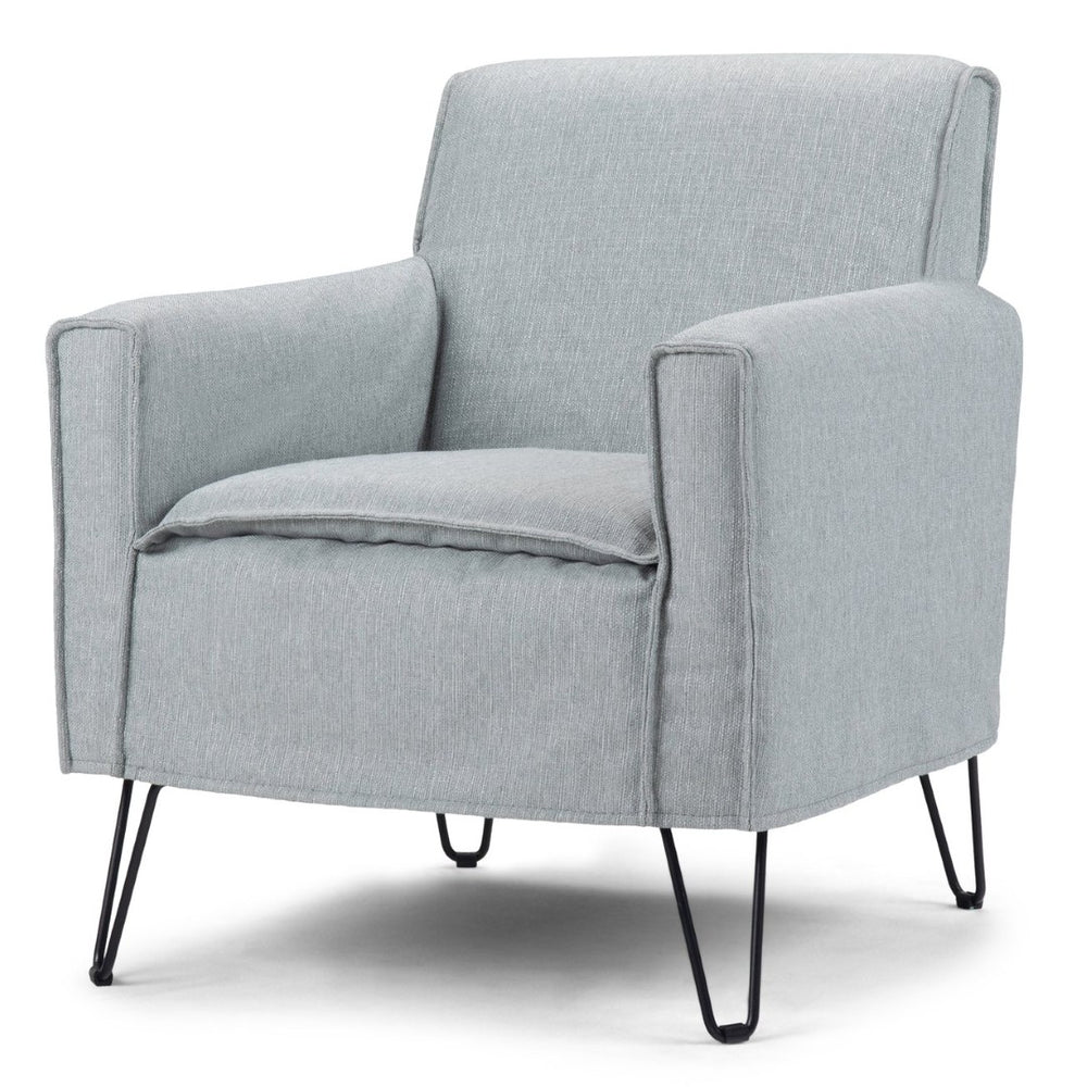 English Elm Warren Mid-century Accent Chair Woven Slipcover Hairpin Legs Living Room Seating B136P159928