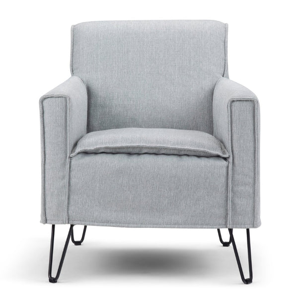 English Elm Warren Mid-century Accent Chair Woven Slipcover Hairpin Legs Living Room Seating B136P159928