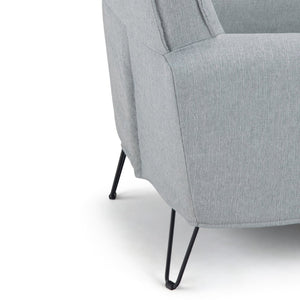 English Elm Warren Mid-century Accent Chair Woven Slipcover Hairpin Legs Living Room Seating B136P159928