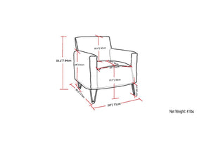 English Elm Warren Mid-century Accent Chair Woven Slipcover Hairpin Legs Living Room Seating B136P159928