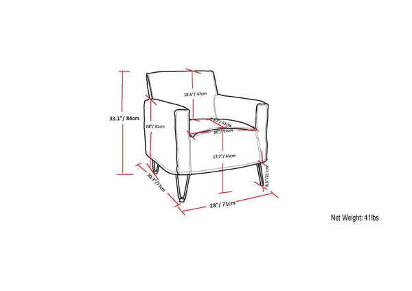 English Elm Warren Mid-century Accent Chair Woven Slipcover Hairpin Legs Living Room Seating B136P159928