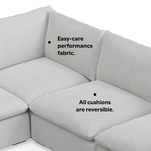 English Elm Jasmine U-shaped Modular Sectional with Performance Fabric for Large Living Rooms B136P199219