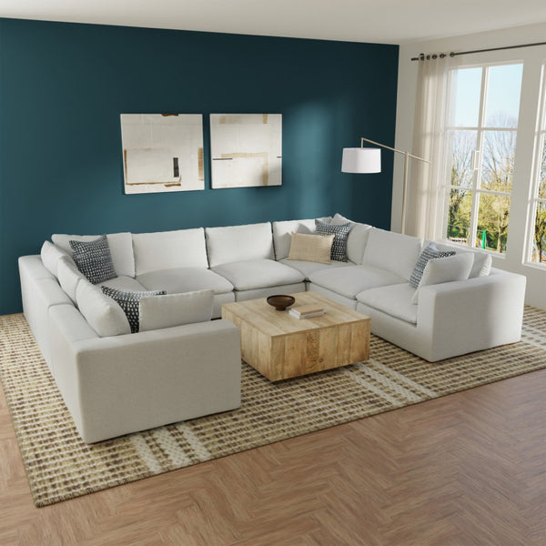 English Elm Jasmine U-shaped Modular Sectional with Performance Fabric for Large Living Rooms B136P199219