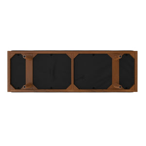 English Elm Anya Genuine Leather Upholstered Bench with Acacia Legs for Bedroom or Entryway B136P203412
