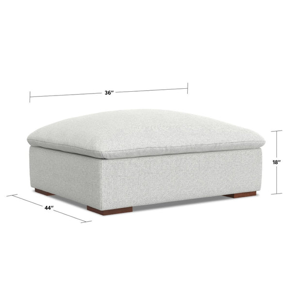 English Elm Jasmine Pillow Top Ottoman Upholstered in Performance Fabric for Modular Living B136P203421