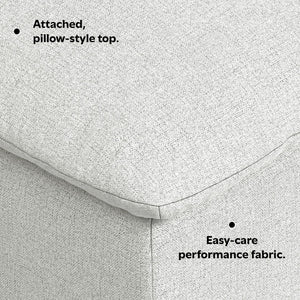 English Elm Jasmine Pillow Top Ottoman Upholstered in Performance Fabric for Modular Living B136P203421