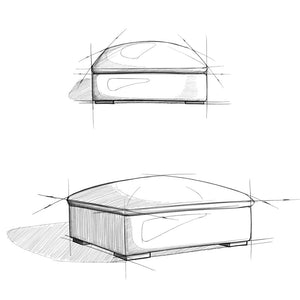 English Elm Jasmine Pillow Top Ottoman Upholstered in Performance Fabric for Modular Living B136P203421