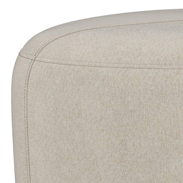 English Elm Moore Tufted Linen Look Square Ottoman Compact Accent Footstool for Living Room B136P203422