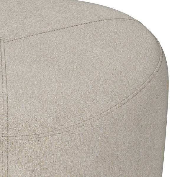 English Elm Moore Tufted Linen Look Square Ottoman Compact Accent Footstool for Living Room B136P203422