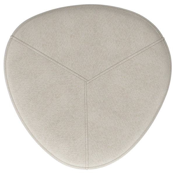 English Elm Moore Tufted Linen Look Square Ottoman Compact Accent Footstool for Living Room B136P203422