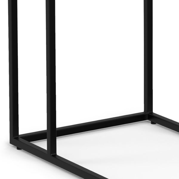 English Elm Gallagher Solid Mango Wood C Side Table with Black Metal Frame for Sofa or Bed B136P203462