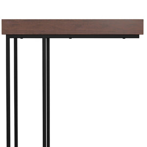 English Elm Gallagher Solid Mango Wood C Side Table with Black Metal Frame for Sofa or Bed B136P203462