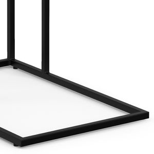 English Elm Gallagher Solid Mango Wood C Side Table with Black Metal Frame for Sofa or Bed B136P203462