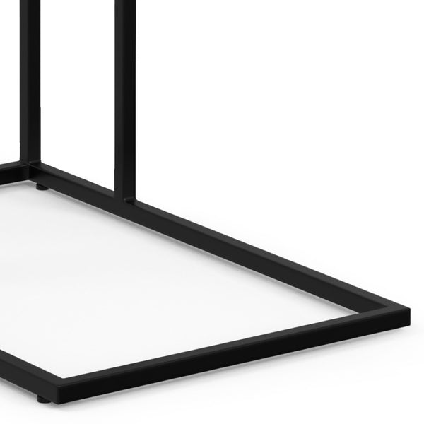 English Elm Gallagher Solid Mango Wood C Side Table with Black Metal Frame for Sofa or Bed B136P203462