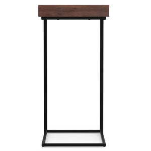 English Elm Gallagher Solid Mango Wood C Side Table with Black Metal Frame for Sofa or Bed B136P203462