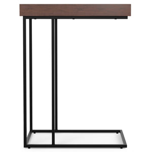 English Elm Gallagher Solid Mango Wood C Side Table with Black Metal Frame for Sofa or Bed B136P203462