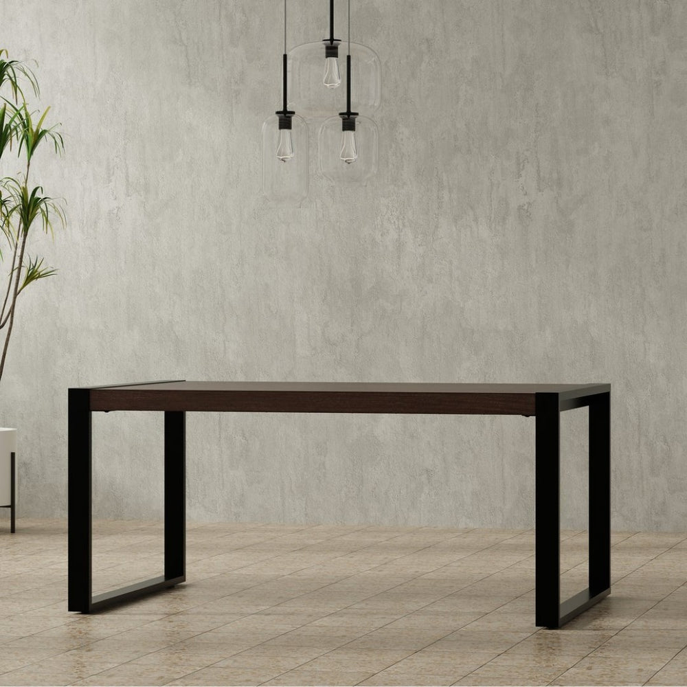 English Elm Mckenzie Solid Mango Wood Dining Table with Iron Legs Modern Industrial Style B136P266911