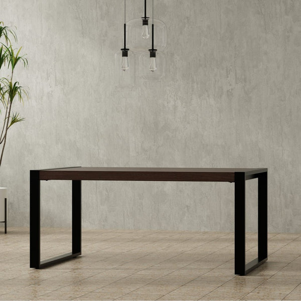 English Elm Mckenzie Solid Mango Wood Dining Table with Iron Legs Modern Industrial Style B136P266911