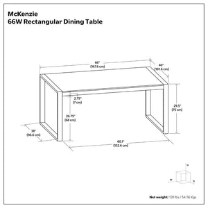 English Elm Mckenzie Solid Mango Wood Dining Table with Iron Legs Modern Industrial Style B136P266911