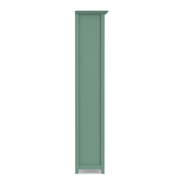 English Elm Amherst Solid Pine Five Shelf Bookcase with Molding Detail for Home Office Display Sage Green B136P510057