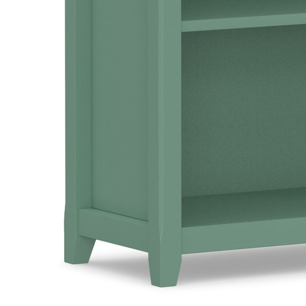 English Elm Amherst Solid Pine Five Shelf Bookcase with Molding Detail for Home Office Display Sage Green B136P510057