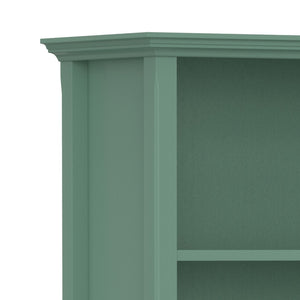 English Elm Amherst Solid Pine Five Shelf Bookcase with Molding Detail for Home Office Display Sage Green B136P510057