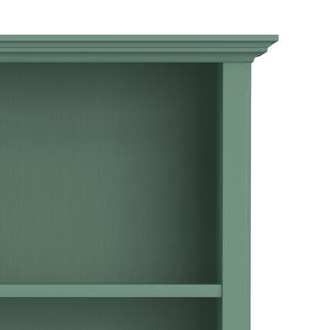 English Elm Amherst Solid Pine Five Shelf Bookcase with Molding Detail for Home Office Display Sage Green B136P510057