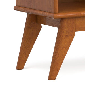 English Elm Draper Mid-Century Modern Four Shelf Bookcase Solid Wood Teak Brown Living Room B136P510058