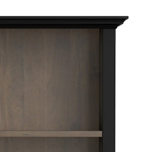 English Elm Amherst Solid Pine Five Shelf Bookcase with Molding Detail for Home Office Display Brown B136P510062
