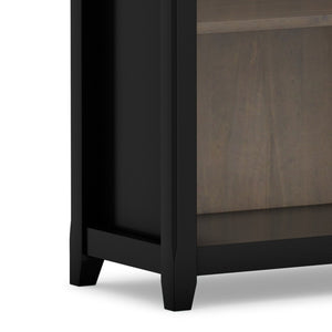 English Elm Amherst Solid Pine Five Shelf Bookcase with Molding Detail for Home Office Display Brown B136P510062