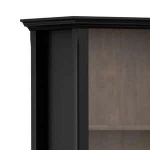 English Elm Amherst Solid Pine Five Shelf Bookcase with Molding Detail for Home Office Display Brown B136P510062
