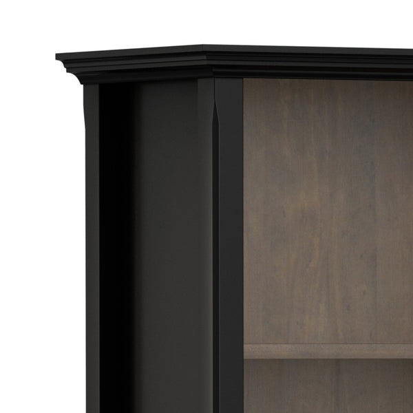 English Elm Amherst Solid Pine Five Shelf Bookcase with Molding Detail for Home Office Display Brown B136P510062