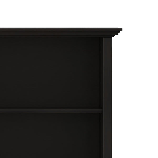 English Elm Amherst Wide Low Profile Solid Wood Bookcase with Tapered Legs for Living Rooms Brown B136P510063